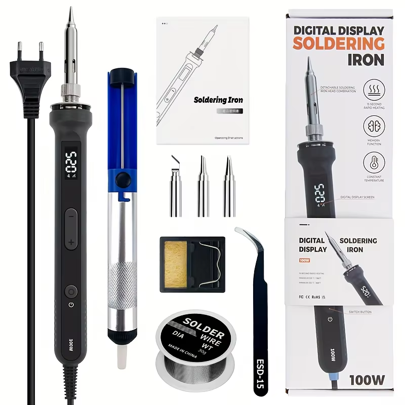 Electronics Repair Equipment - Kit de soldador digital de 100W,